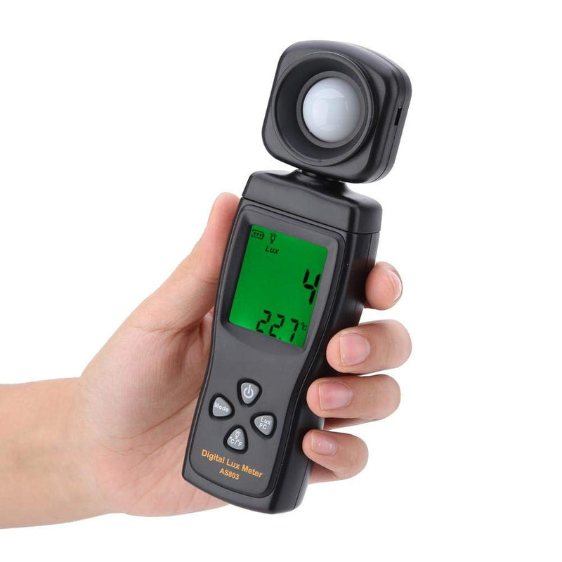 Smart Sensor AS803 Adjustable Mini Digital Luxmeter Light Meter -10~50 with LCD Display, Rope, Cover