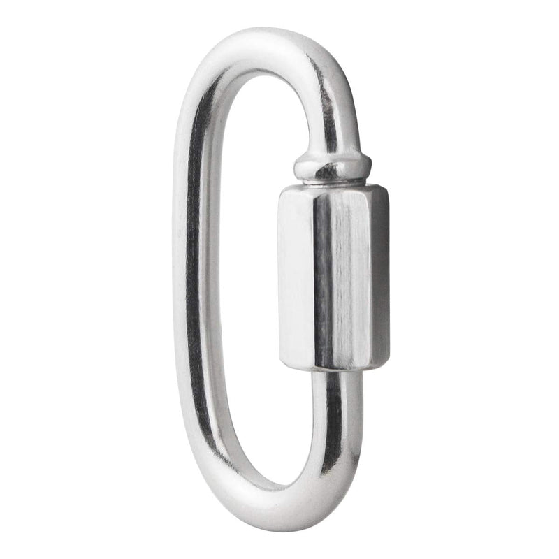 BNYZWOT 304 Stainless Steel Quick Links D Shape Locking Quick Chain Repair Links M4 5/32 inch Pack of 15
