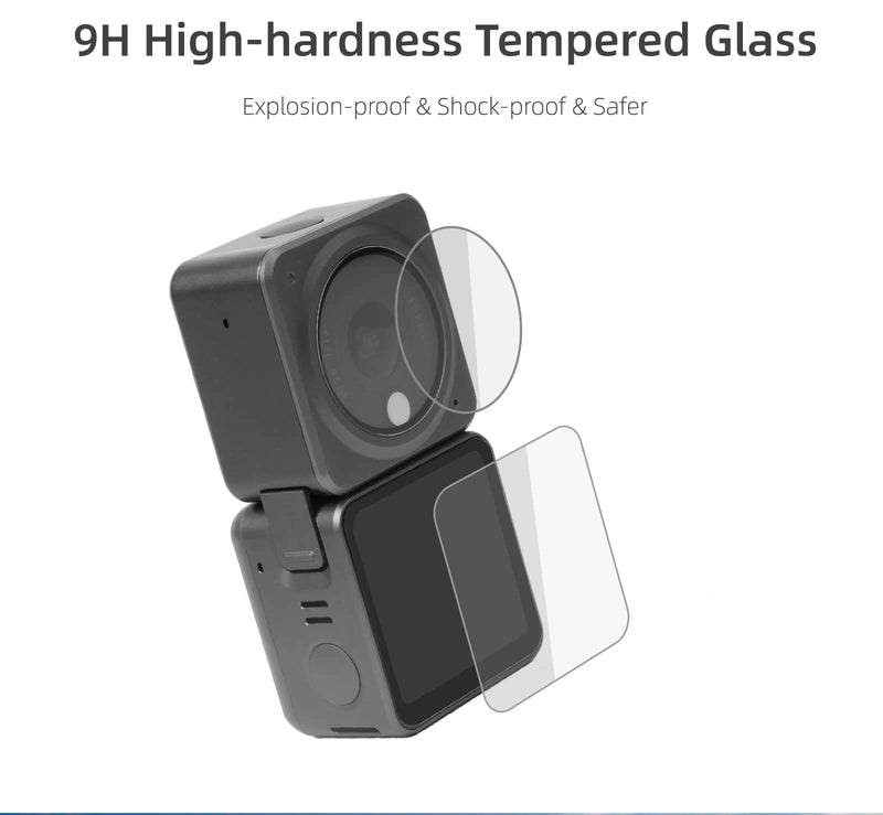 6-Piece Tempered Glass Lens Screen Protector Film For DJI Action 2 Dual-Screen Combo Camera 6