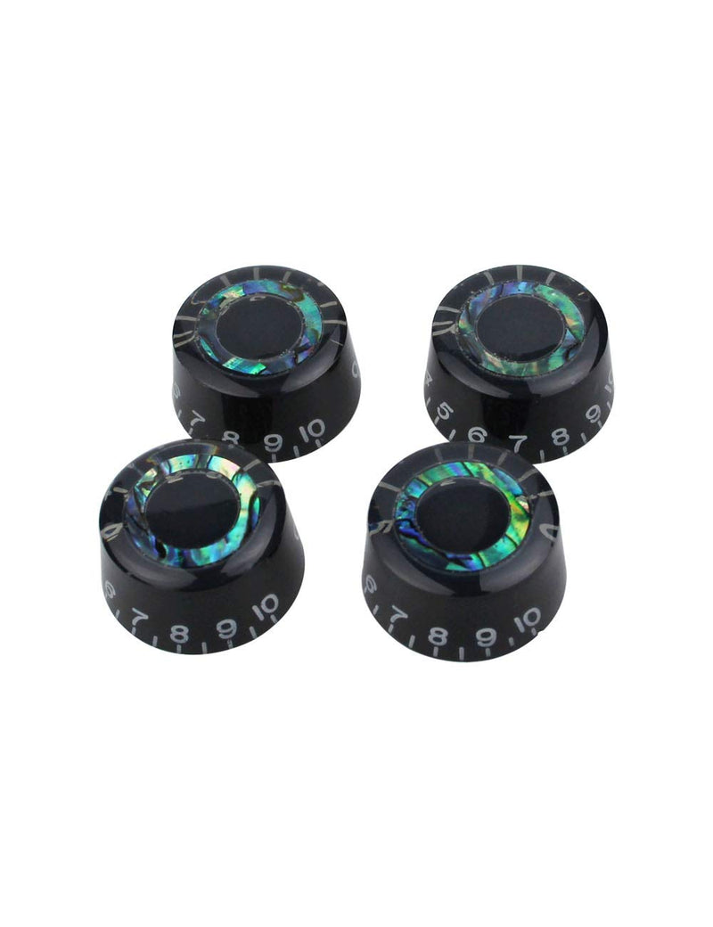 Guyker 4Pcs Guitar Control Knobs for 6mm(0.24”) Dia. Shaft Pots - Abalone Blue Green Speed Volume Tone Potentiometer Knob Compatible with Gibson Les Paul LP Style Electric Guitar Replacement Part