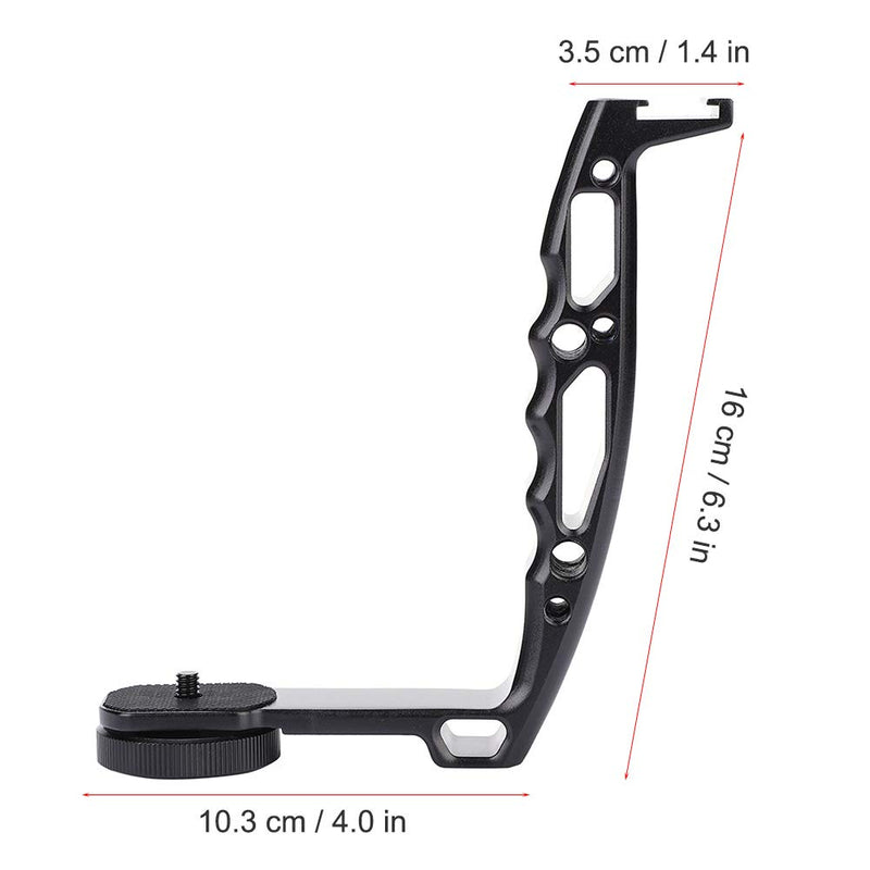 L-Shaped Backet Grip Handheld Gimbal Stabilizer Extended Single Handle Grip Aluminum Alloy with 1/4" Screw for Zhiyun Crane 2 DJI Ronin-S Gimbal