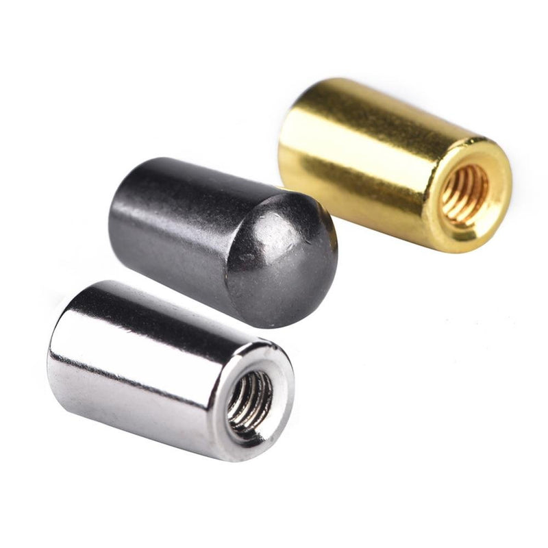 3Pcs Guitar Switch Tip, 3 Way Toggle Switch Knob Tip Cap Copper for LP EPI Electric Guitar (4.0mm-Silver + Black + Gold)