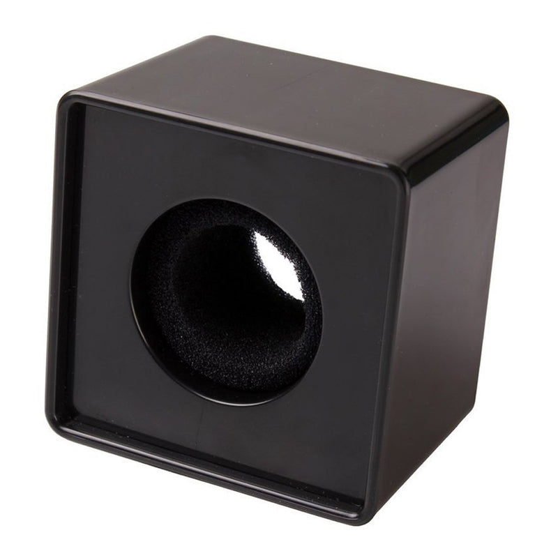 [AUSTRALIA] - Aysekone Portable Black ABS Injection Molding Square Cube Shaped Interview Mic Microphone Logo Flag Station 