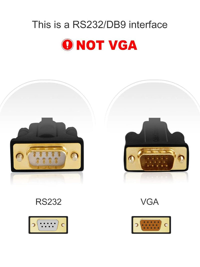 CableCreation [2-Pack] USB to RS232 Male Adapter with PL2303 Chipset, USB to DB9 Serial Converter for Windows 10, 8.1, 8, 7, Vista, XP, 2000, Linux and Mac OS X 10.6 and Above,Black PL2303 Chip-Male-2Pack