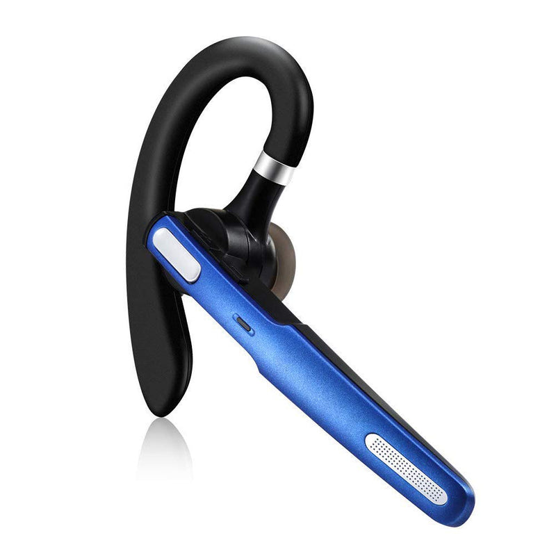 Reaton Bluetooth Headset, Phone Wireless Bluetooth Earpiece W/Noise Cancelling Mic,10-Hr Playing Time, Hands Free Wireless Headphone for Cell Phone-Compatible with iOS, Android-Blue Blue