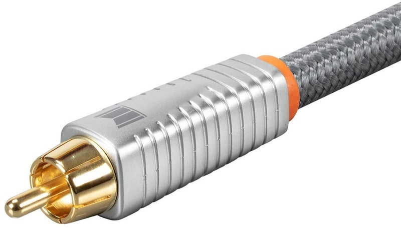 [AUSTRALIA] - Monolith Digital Coaxial Male/Male Audio Cable - 1 Meter - 18AWG with Nylon Braided Jacket, Oxygen-Free Solid Core Conductors, 24K Gold-Plated Connectors 