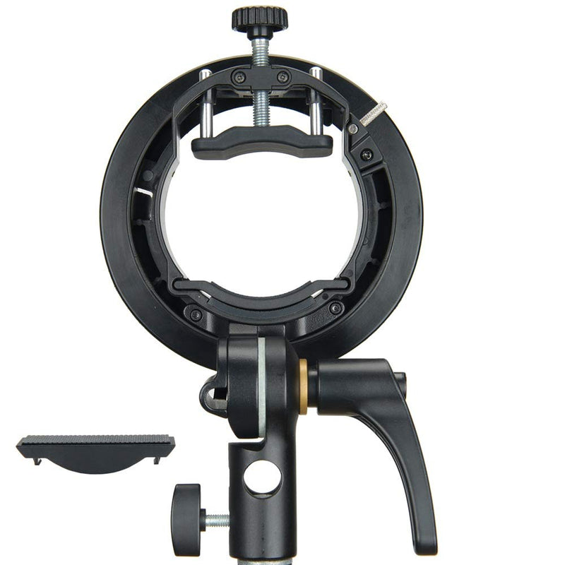 Godox S2 Speedlite S-Type Bracket Bowens Mount, for Godox V1 AD200Pro AD400Pro AD200 V860II TT685 TT600 TT350, Precise Tilt Control, Large Adjustment Handle, Integrated Umbrella Mount, More Compact