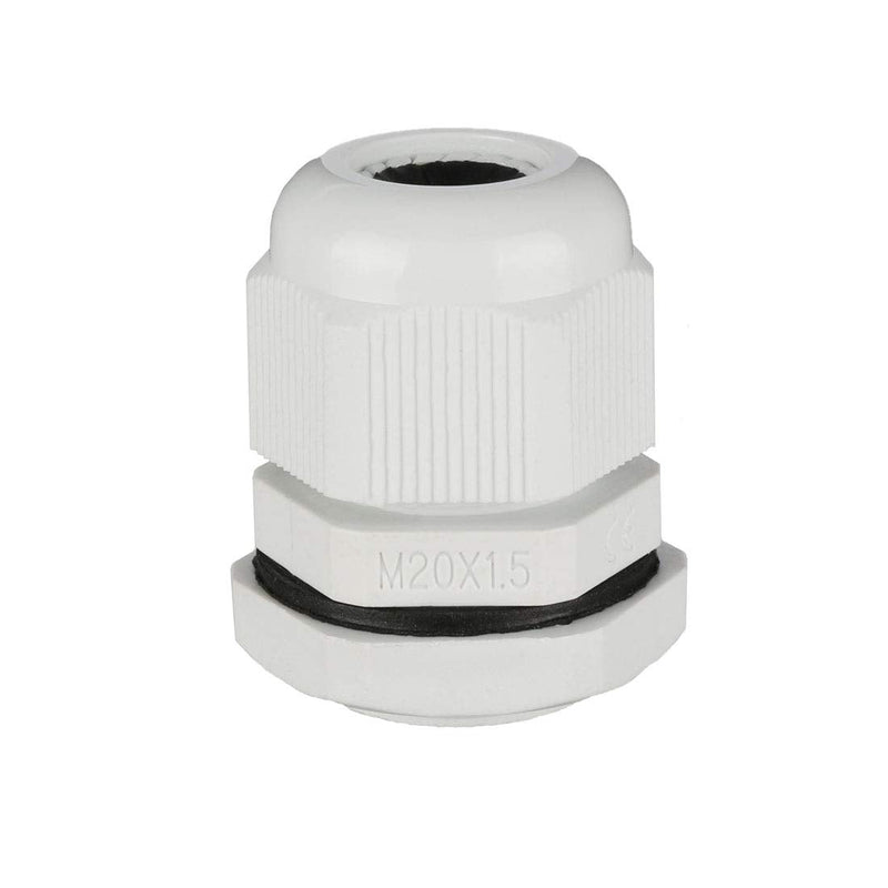 uxcell 10 Pcs M20 Waterproof Nylon Cable Gland Joint Adjustable Connector for 6mm-12mm Dia Cable Wire