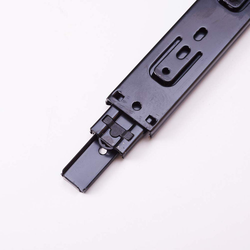MroMax 14-Inch Cold Rolled Steel Drawer Slides, Full Extension Ball Bearing Slide Track Rail 35mm Wide 100lb Capacity Black 1 Pair