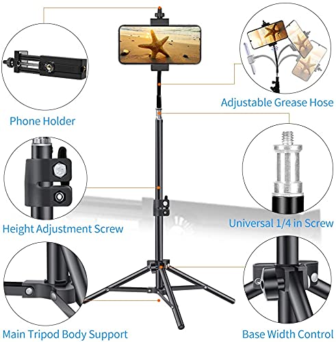 [AUSTRALIA] - Pixel Tripod for iPhone 20inch Cell Phone Stand Video Recording Vlogging/Streaming/Photography, Smartphone Tripod Stand, Sturdy and Lightweight Stand 