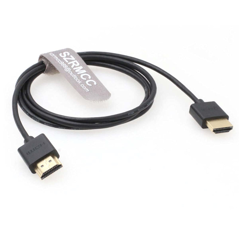 [AUSTRALIA] - SZRMCC High Speed 4K 2.0 60P HDMI-Compliant Thin Soft Cable for Z Cam E2 Tablet Canon-Sony DSLR Camera ATOMOS Portkeys Monitor (30cm) 30cm 