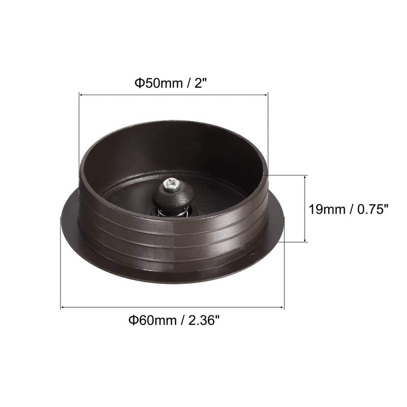uxcell Cable Hole Cover, 2" Plastic Desk Grommet for Wire Organizer, 10 Pcs (Dark Brown)