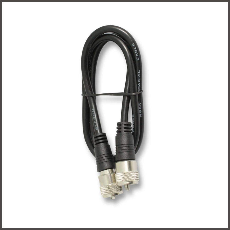 Coax Cable - Coaxial Cable Connector - 12 Ft Antenna Cable - Coax Connector - Coax Cable Connector - RG8X Coaxial Cable - UHF Antenna Cable - Male To Male Cable - RG8X Coax - 3.6 M - STEREN 205-712 12 Feet Black