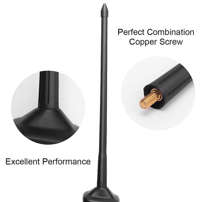 VOFONO 11 Inch Rubber Antenna Fits for Ford F150 & Dodge Ram 1500 2009-2020, Designed for Optimized Fm/Am Reception Flexible Rubber Replacement Mast Compatible with Ford F150 & Dodge Ram 1500