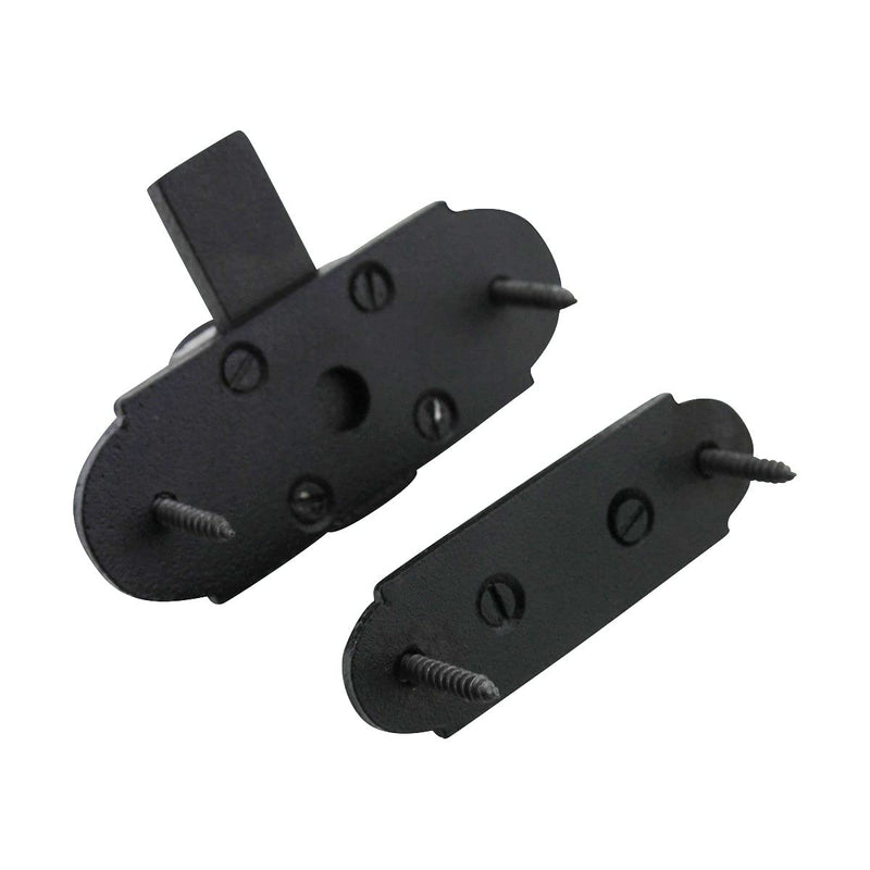 Renovators Supply Manufacturing Black Slide Bolt Door Latch 3.25" X 1.25" Antique Wrought Iron Small Metal Sliding Latches for Windows Or Cabinet Doors Rust Resistant Locks with Hardware