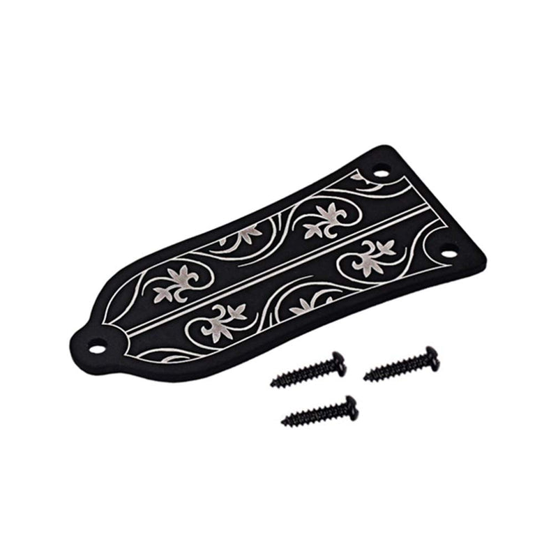 HEALLILY Guitar Truss Rod Cover GR34 Truss Rod Shape Case For Electric Guitar Les Paul Epiphone (Black)