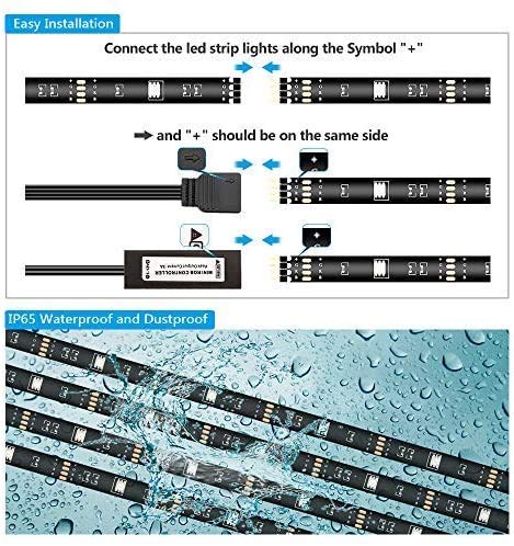 [AUSTRALIA] - LED Strip Lights for TV, 2 Meters Multi-Color RGB, USB Power Supply, with RF Remote Control, Home, Kitchen, 40-60 inch TV Backlight bar, PC, car TV Offset Lighting 