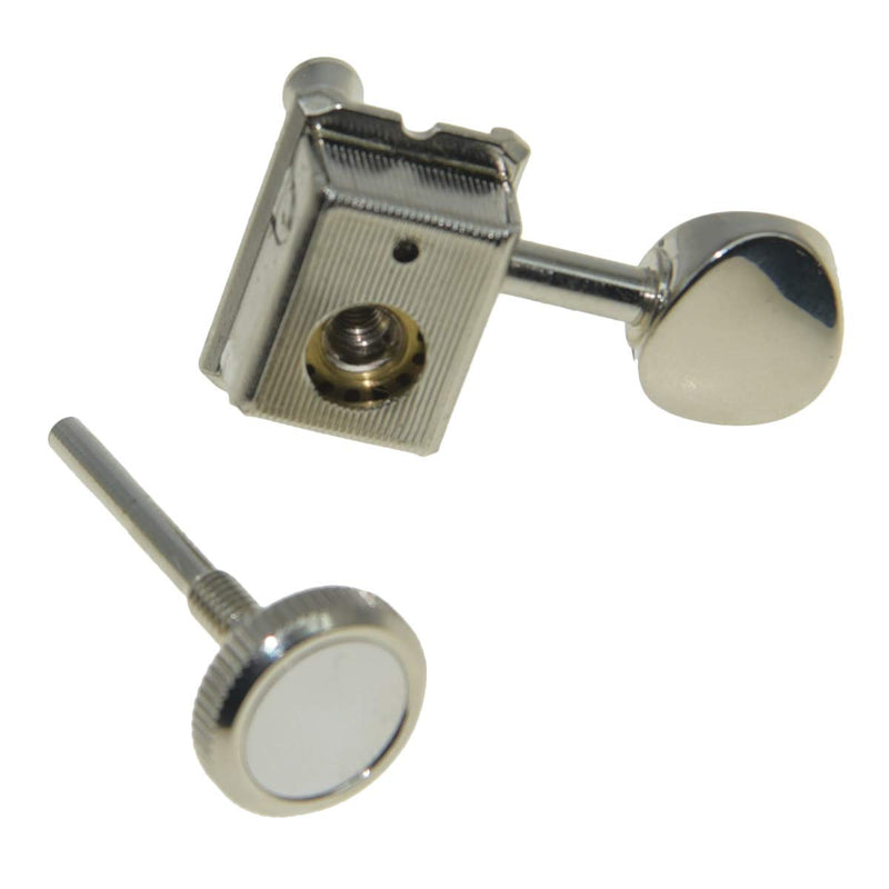 Dopro 6 Inline Vintage Style Locking Tuners Guitar Tuning Keys Pegs Lock Guitar Machine Heads Fits Strat Tele Guitars Nickel