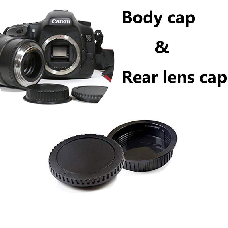 RENYD 58mm Reversible Tulip Flower Lens Hood &58mm Front Lens Cap & Rear Lens Cap & Body Cap Replacement for Canon 18-55mmLens with 58mm Filter Thread