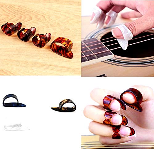 12pcs Celluloid Guitar Thumb Picks Finger For Yuor Guitar Mandolin Banjo Ukulele Bass… multicolored02