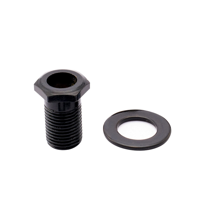 Musiclily Pro 10mm Guitar Tuner Bushings and 14mm Washers for Modern Electric Guitar Sealed Tuning Pegs Machine Heads, Black (Set of 6)