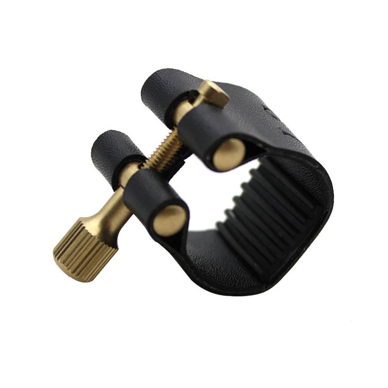 Andoer Ligature Fastener Artificial Leather Compact Durable for Alto Sax Saxophone Rubber Mouthpiece Product Name