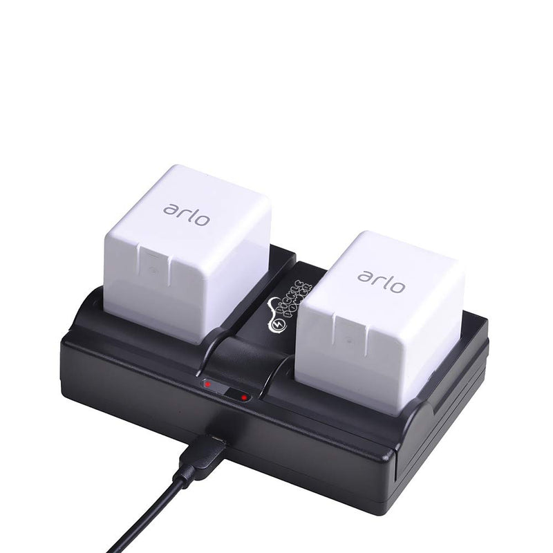 Dual Fast Battery Charger for Arlo Batteries, Charging Station for Arlo Pro/Pro 2/Go Camera