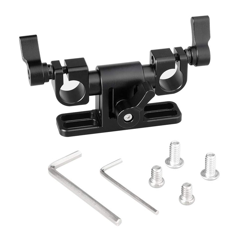 CAMVATE 360° Swivel Adjustable 15mm Dual Rod Clamp for Camera Shoulder Rig