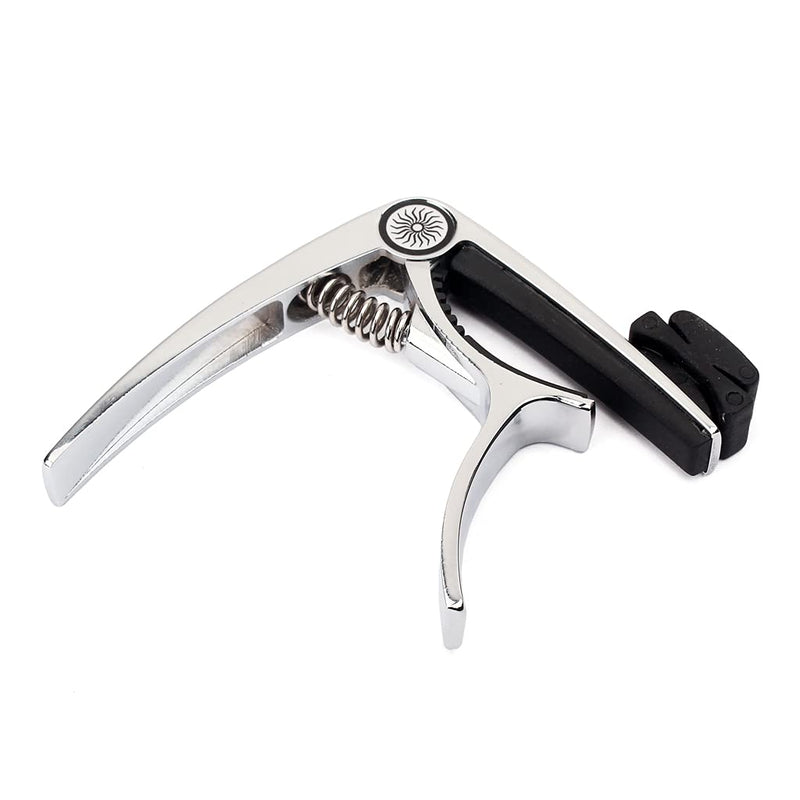 Alnicov Guitar Capo Zinc Alloy with Plectrum Holder for Acoustic Electric Folk Guitar Parts