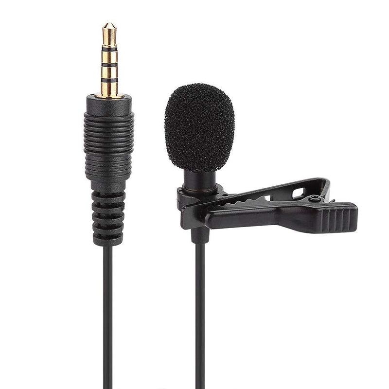 [AUSTRALIA] - Clip-on Microphone,3.5mm Male Lapel Condenser Hands Free Mic Compatible with iPhone iPad Anroid Windows 