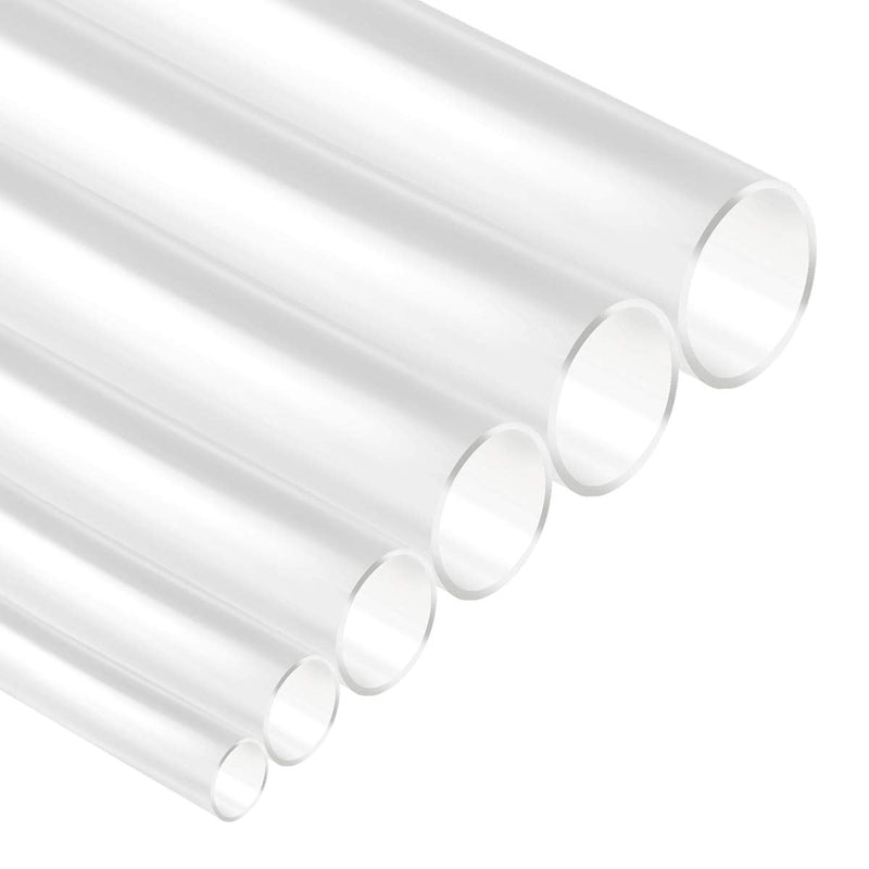 XHF 205 PCS 8 Size Length 3.5" Clear 3:1 Waterproof Automotive Electrical Heat Shrink Tubing Assortment Kit Marine Grade Adhesive Lined Tube, Insulation Sealing Oil-Proof Wear-Resistant 3:1 (Clear Kit) 1