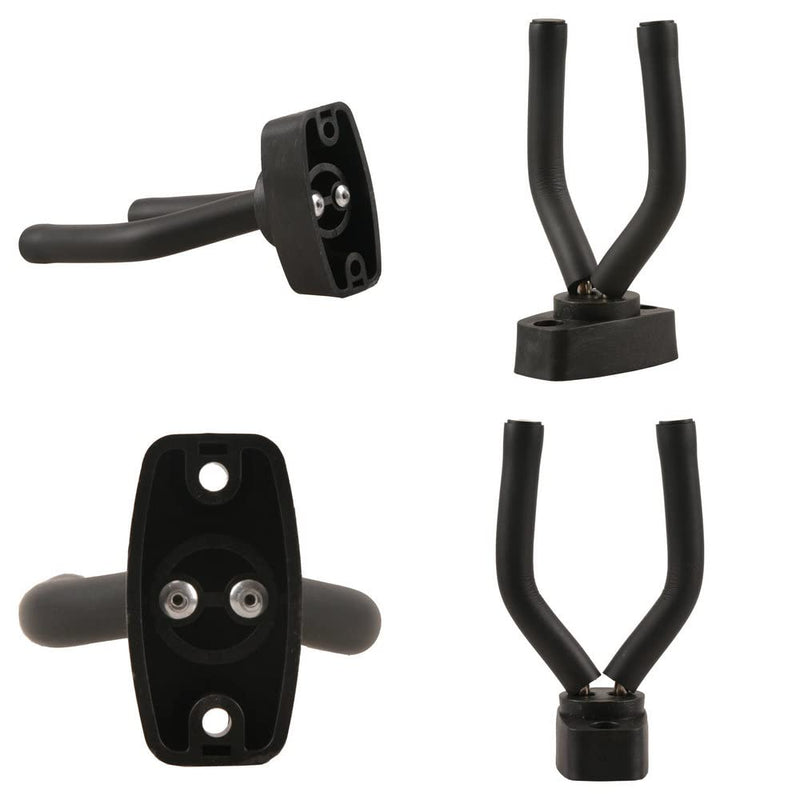 Gisedkle 10pcs Guitar Hangers, Guitar Bass Stand Wall Mount Hanger Hook with Screws, Ukulele Banjo Mandolin Electric Guitar Display Holders for Wall, Black