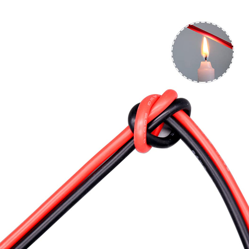 [AUSTRALIA] - JFtech 14 Gauge Silicone Wire 10 ft Red and 10 ft Black 14AWG Flexible Silicone Wire Stranded Copper Wire for Lamps Household appliances Instruments Digital Fields RC Hobby 