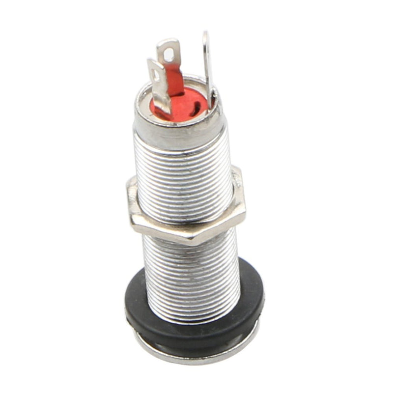 Electric Jack Guitar Jack Chrome Threaded Cylinder Output Input Jack Plug Sockets 6.35mm for Electric Guitar