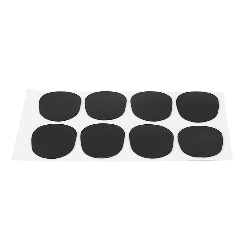 RiToEasysports Mouthpiece Patch Cushion,8pcs Sax Mouthpiece Pad Cushion with Rubber for Soprano Alto Tenor Saxophone Clarinet,Black or White(Black 0.3mm Big Oval) Black 0.3mm Big Oval