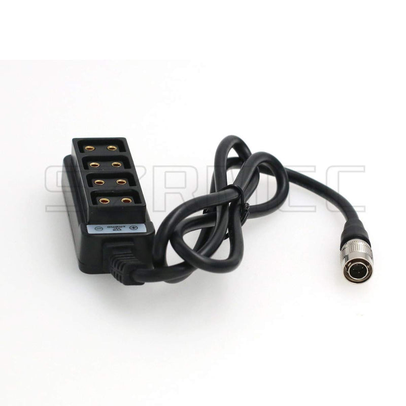 SZRMCC Hirose 4 Pin 12V Power Out to 4 D tap Splitter P tap Splitter Cable for Sony F5 F55 FS7 Camera (6''inch) 6''inch