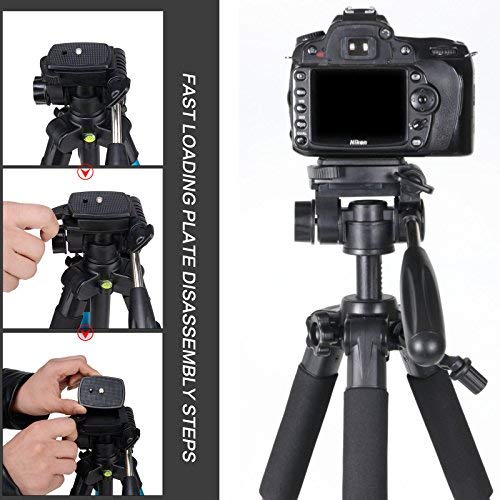 Camera Tripod Monopod Head Quick Release Plate QR Camera Mount Adapter with 1/4'' Screw for Q111 Q222 Q100 Tripod