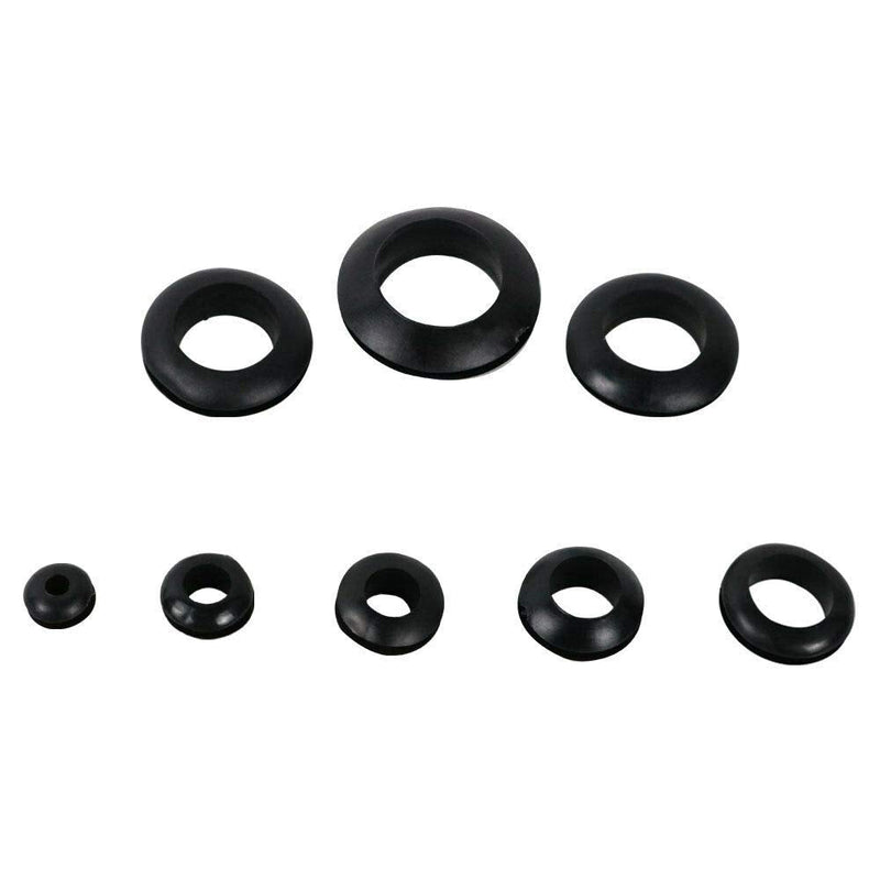 LTKJ 200pcs Black Rubber Grommet Assortment Set Harness Grommet Electrical Wire Gasket - 1/8", 3/16", 1/4", 5/16", 3/8", 1/2", 5/8",3/4"