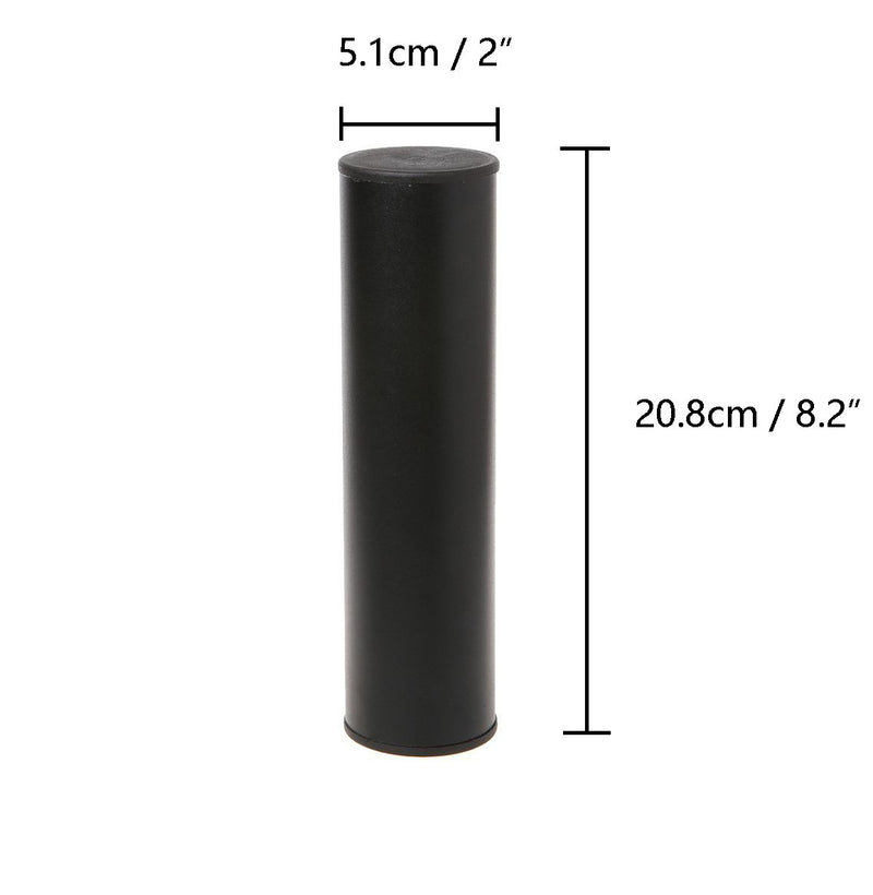 Timiy Stainless Steel Cylinder Sand Shaker Musical Percussion Instrument Rhythm Accessory Black