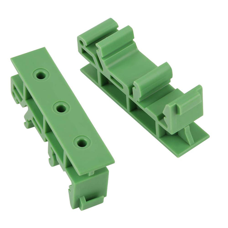 FTVOGUE 10 Sets PCB DIN Rail Mounting Adapter Circuit Board Mounting Bracket Holder Carrier Clips for DIY Electrical (Green, 35mm)