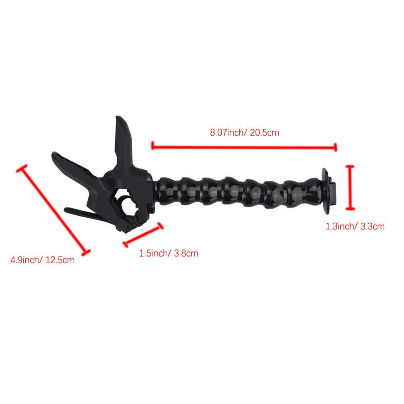 Walway Clamp Mount with Adjustable Gooseneck for Gopro Hero 8/ 7/ 6/ 5/ 4/ 3+/ 3/ 2/ 1, Hero 2018, Session, Fusion, DJI Osmo Xiaomi Yi Camera