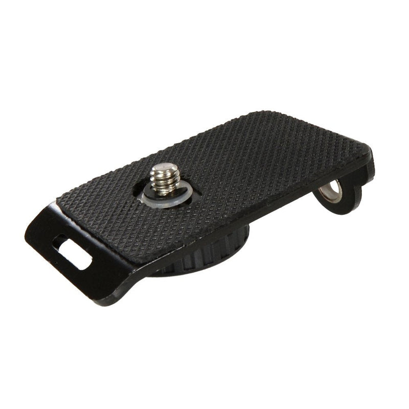 Foto&Tech 1 Piece 2-in-1 Black Metallic Rapid-Mounting Plate Includes Tripod Mount for Quick Rapid Neck Straps Metal