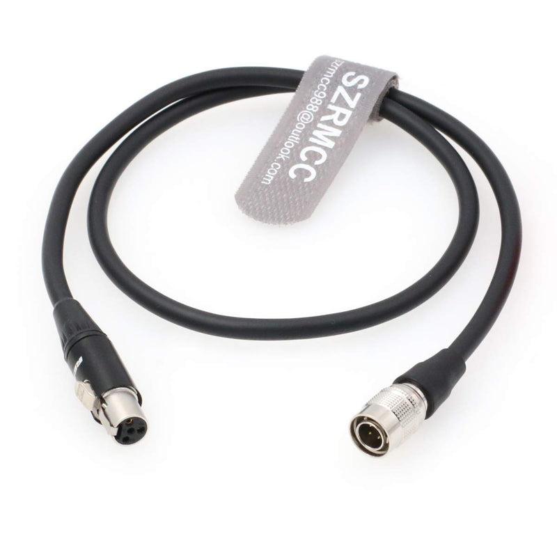 SZRMCC Hirose 4 Pin Male to Mini XLR 4 Pin Female Power Cable for Sony F5 F55 ARRI Amira Camera to TVLogic VFM Monitor