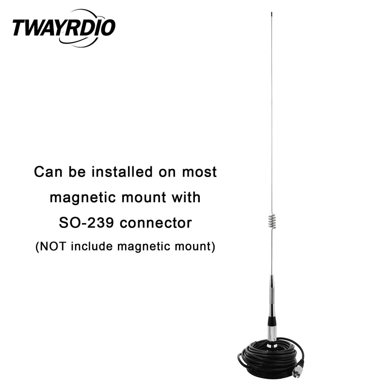 HYS Dual Band VHF&UHF 144/430MHz Antenna for Car Bus Truck Mobile Ham Radio Two Way Radio TC-VU10A