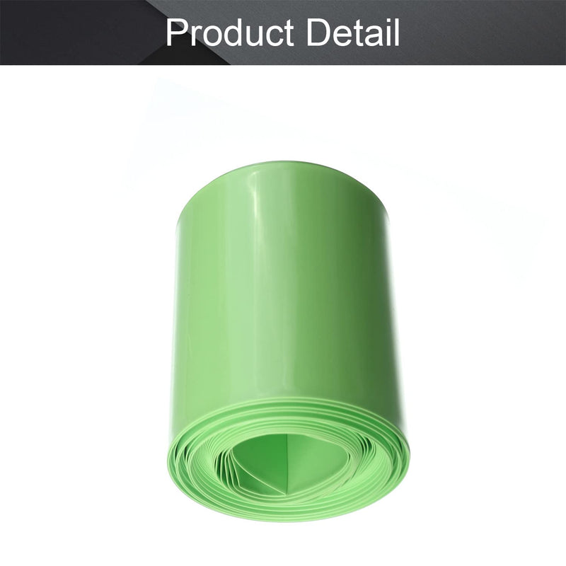 Othmro 1Pcs 16.4Ft Battery Heat Shrink Tubing Kit, 2.56inch Flattening Width Insulation PVC Heat Shrink Tube, Shrink Wrap Tubing Industrial Tubing for AA Battery Pack Power Green 5m