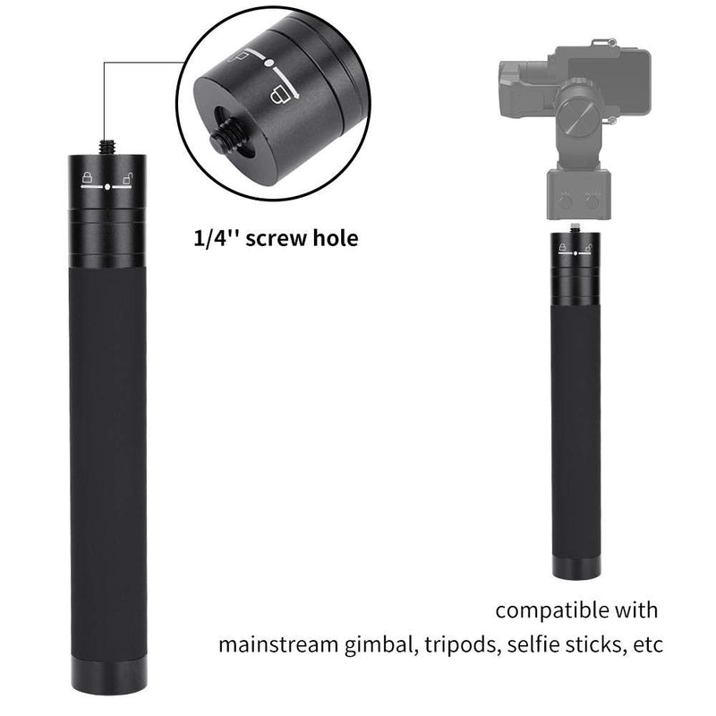 Acouto Extension Rod Aluminum Alloy Gimbal Selfie Stick Extender 1/4'' Screw Extender Pole for DJI Zhiyun