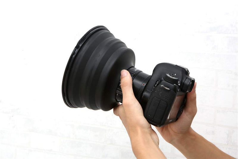 Ultimate Lens Hood Silicone Cone Black That Extends Over Any Lens Blocking Unnecessary Glare and Emission Lens Shield Camera for Phone Use(Medium Size) (Large-Inside Diameter: 60 mm)