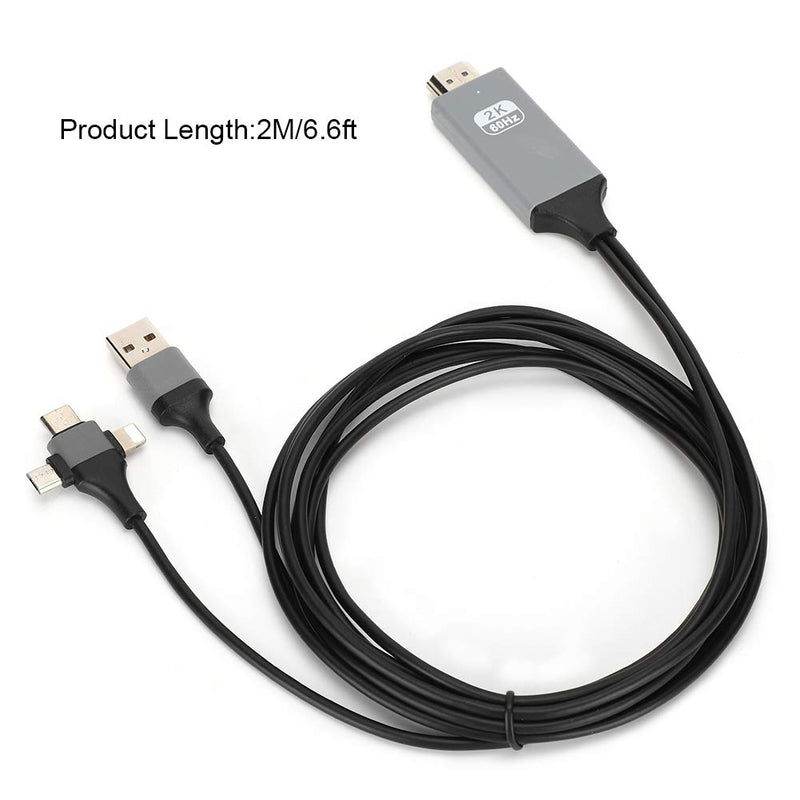 Simlug 【𝐒𝐩𝐫𝐢𝐧𝐠 𝐒𝐚𝐥𝐞 𝐆𝐢𝐟𝐭】 Clear Picture Quality HDMI Converter Cable, HDMI Cable, for Type-C iOS HDTV USB