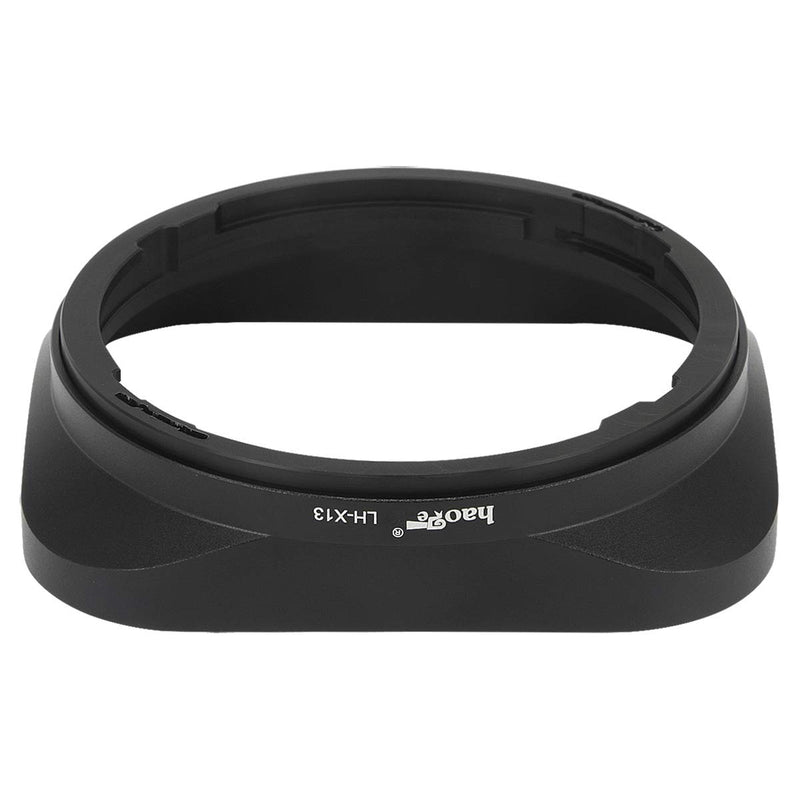 Haoge LH-X13 Bayonet Square Metal Lens Hood for Fujifilm Fuji Fujinon XF 14mm F2.8 R and XF 18-55mm F2.8-4.0 R LM OIS Lens on X-Pro2 X-Pro1 X-T2 X-T1 X-T20 X-T10 X-E2S X-A5 X-A20 X-E3 X-H1