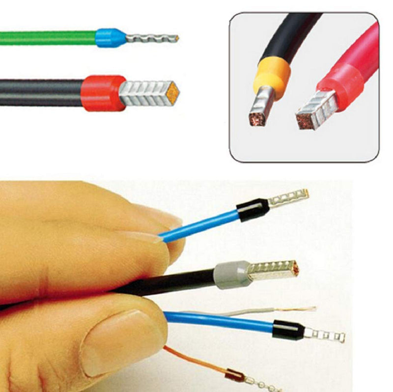 EL-SKY 800pcs Assortment Ferrule Wire Copper Crimp Connector, Wire Terminals Kit, Wire Connector Kit, Insulated Cord Pin End Terminal AWG 22-10 Kit